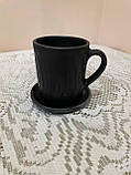 Чашка - філіжанка глиняна на каву авторська 240мл, фото 5