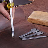 Набір для ручного шиття шкіри професійний інструмент для роботи нитки голки для шиття та ремонту, фото 5
