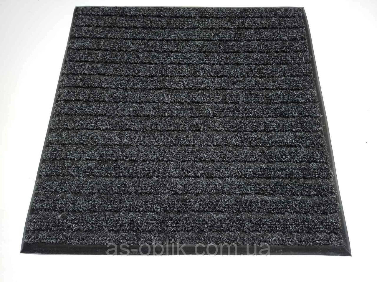 Брудозахисний килим на гумовій основі Лан чорний