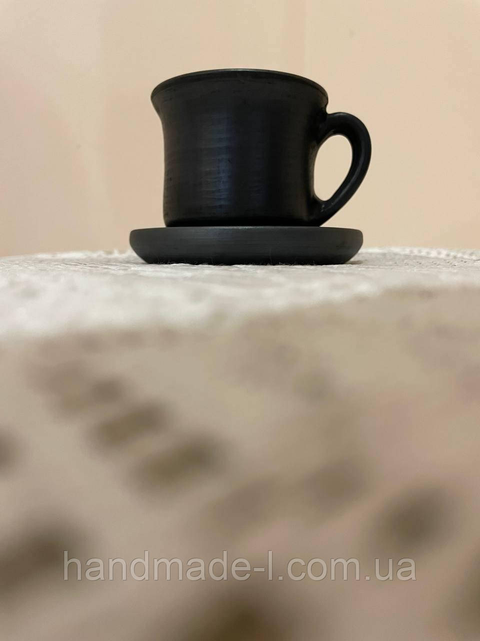 Чашка - філіжанка глиняна на каву авторська 190мл - фото 5 - id-p1607001111
