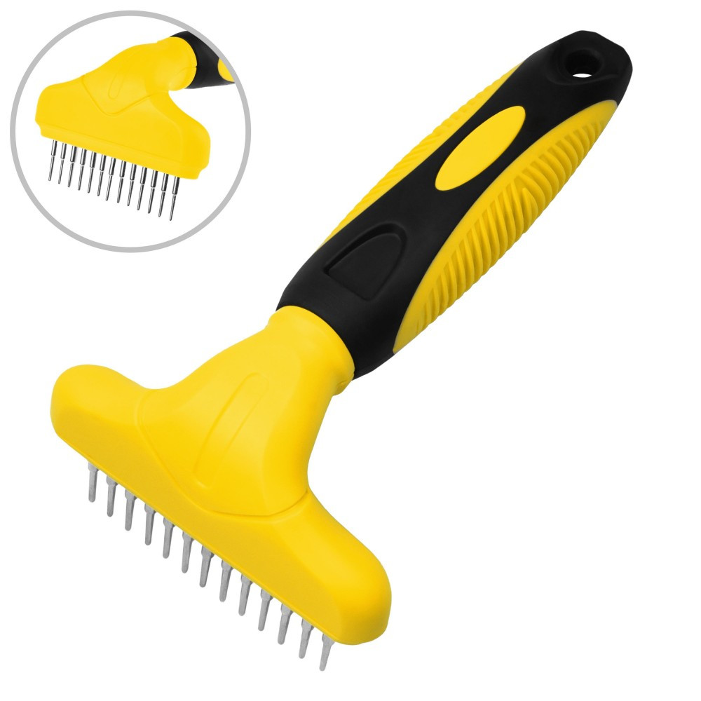 Расческа Грабли для Вычесывания Шерсти для Собак с Вращающимися Зубцами ...