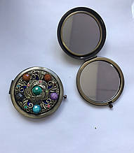 Дзеркало косметичне складане з камінням