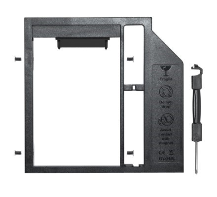 DVD-кишеня для HDD 2.5 дюйми, SATA - SATA, 9/9,5 мм, TRY Caddy Optibay, пластик нова