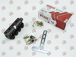 Форсунки STAG W02 BFC 4 цил., коричневі (80-260 л.с.), з жиклерами D1,5 мм і штуцерами в коллекторах