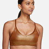 Топ жіночий спортивний Nike W INDY ICNCLSH SHIMMER BRA CT3783-750 ( золото), фото 3