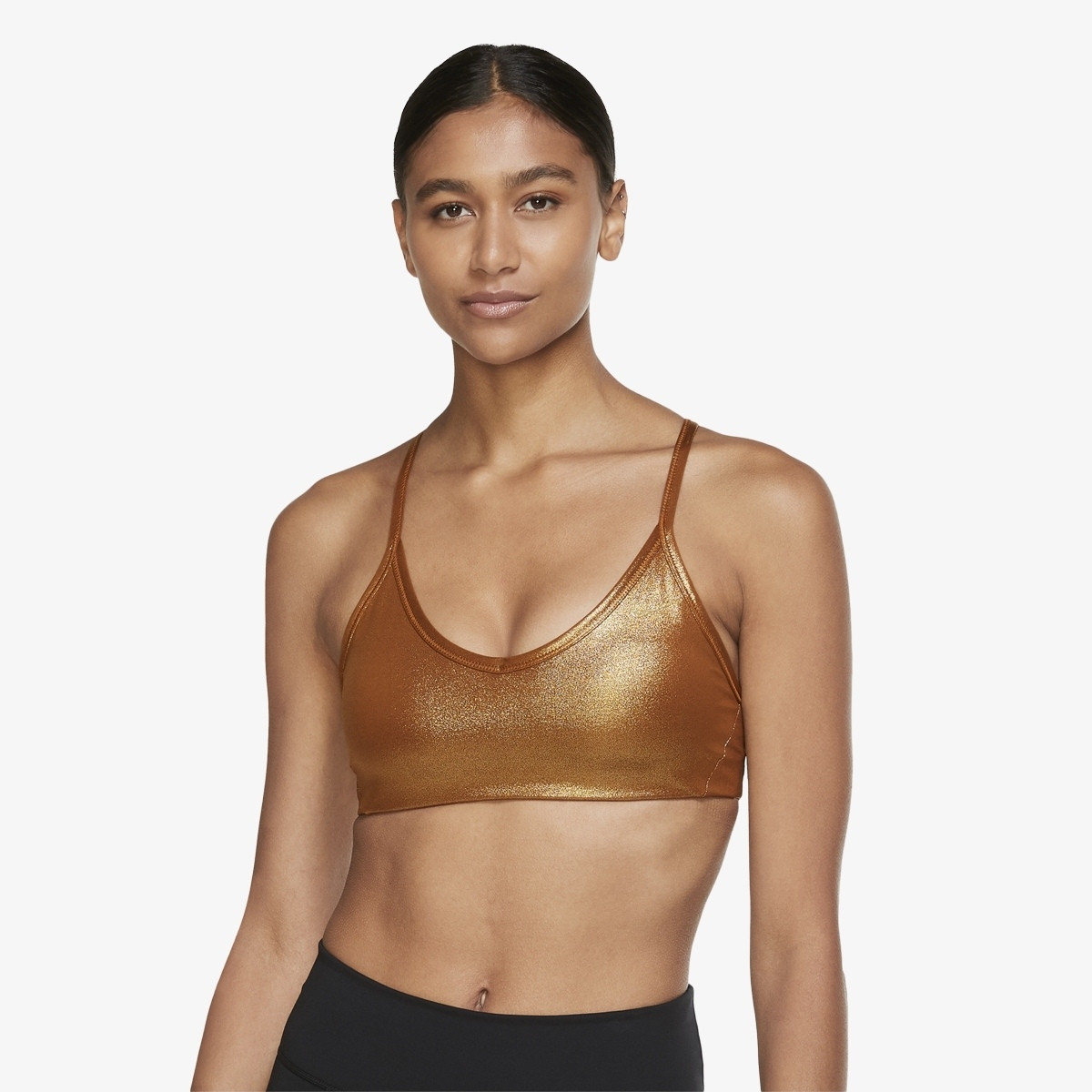 Топ жіночий спортивний Nike W INDY ICNCLSH SHIMMER BRA CT3783-750 ( золото)