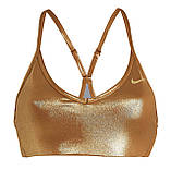 Топ жіночий спортивний Nike W INDY ICNCLSH SHIMMER BRA CT3783-750 ( золото), фото 5