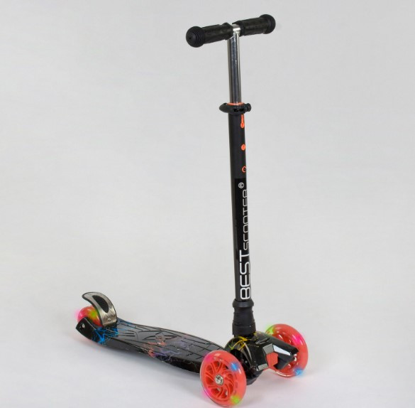 Самокат Best Scooter MAXI А 24659/779-1308, трубка керма алюмінієва, зі світними колесами