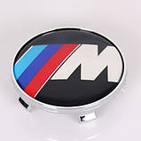 Заглушки ковпачки литих дисків BMW M-power 68 мм, фото 3