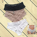 Трусики жіночі La Vivas з мереживом білі Розміри L XL XXL, фото 3