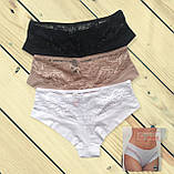 Трусики жіночі La Vivas з мереживом білі Розміри L XL XXL, фото 7