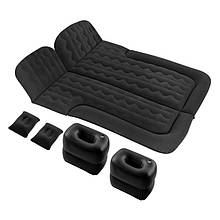 Al Надувний флокований матрац ліжко з насосом BP-001 Black у багажник автомобільний для сну 180*135 см