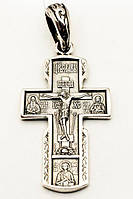 Серебряный крест Распятие Христово Деисус Икона Божей Матери Всецарица Православный Крест