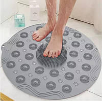 Круглий ковзкий масажний килимок для душу Massage Foot Rad