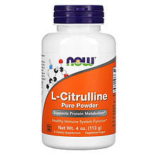 L-цитрулін NOW Foods "L-Citrulline Pure Powder" чистий порошок (113 г)