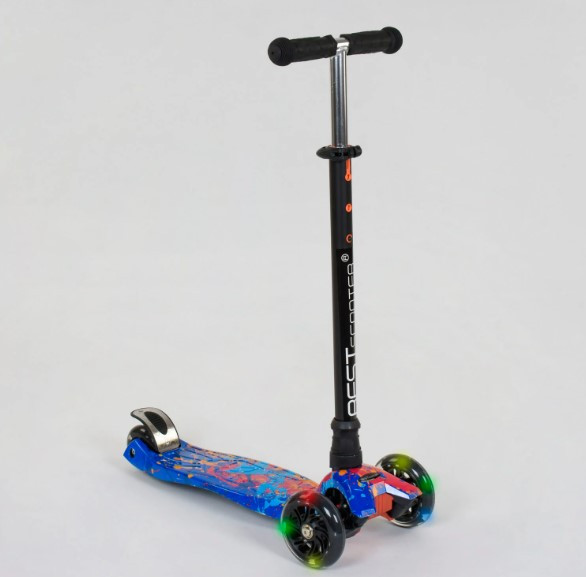 Самокат Best Scooter MAXI А 25595/779-1338, трубка керма алюмінієва, зі світними колесами