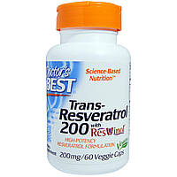 Транс-ресвератрол с экстрактом ResVinol (Trans-Resveratrol with Resvinol) 200 мг 60 капсул