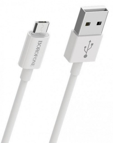Кабель Borofone BX22 USB - MicroUSB 1m (Білий)