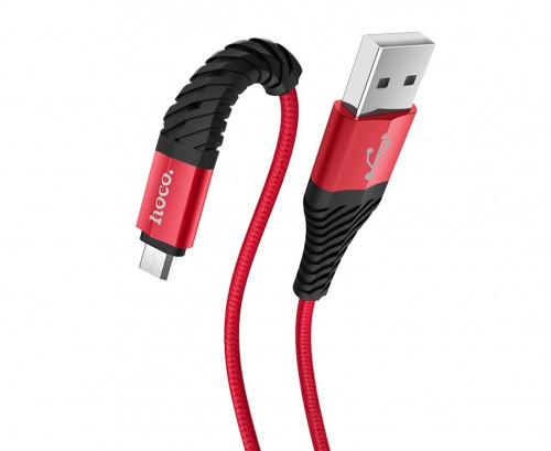 Кабель Hoco X38 Cool USB - MicroUSB 2.4A/1m (Червоний)