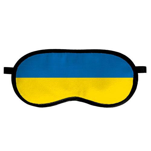 Оксамитова маска для сну з принтом «Український прапор» (MDS_22U020)