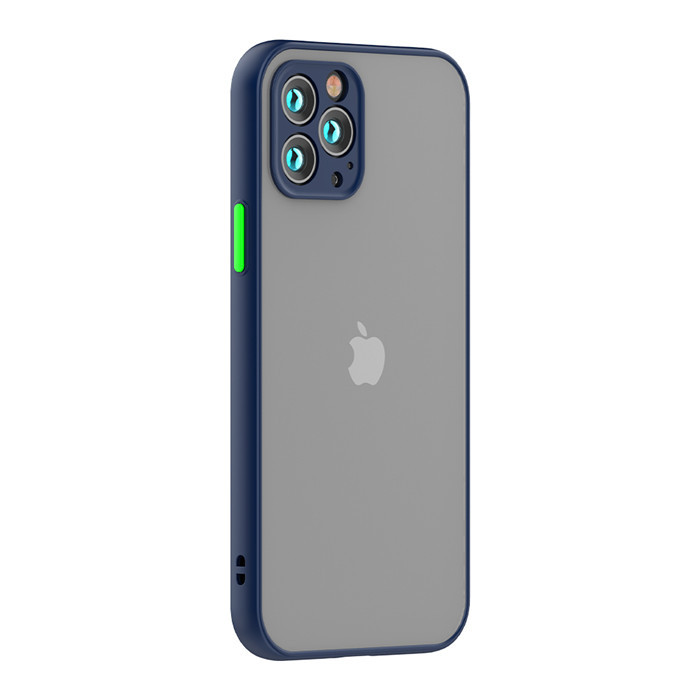 Матовий протиударний чохол для iPhone 12 Pro синій бампер