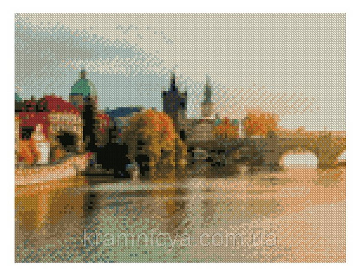 Діамантова мозаїка Пейзаж міста Прага, 30x40 Strateg (HX390), фото 1