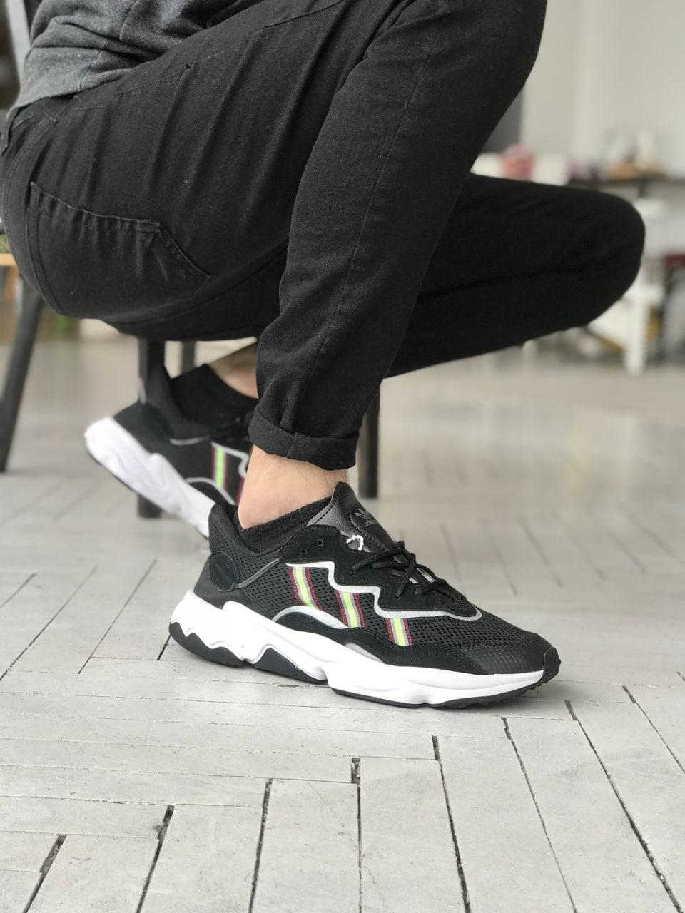 Кросівки чоловічі чорні Adidas Ozweego Adiprene pride (00339)