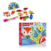 Гра конструктор" Fisher-Price MAXI Болтики "VT2905-23 (12) "Vladi Toys", 13 двосторонніх карток, 4