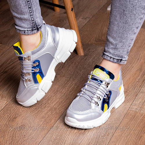 Женские кроссовки Fashion Demmi 1158 37 размер 23,5 см Серебро, цена ...