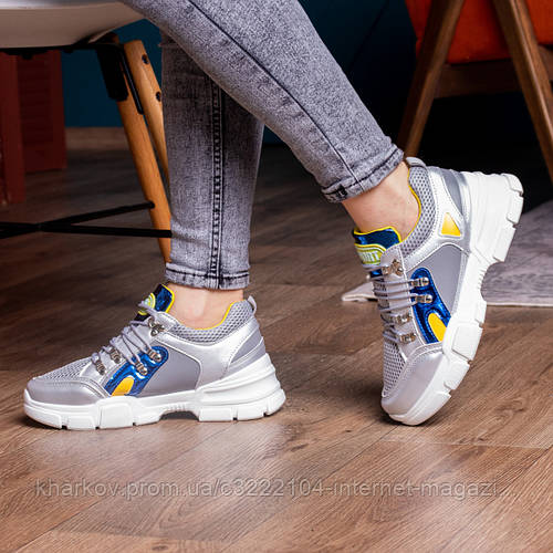 Женские кроссовки Fashion Demmi 1158 37 размер 23,5 см Серебро, цена ...