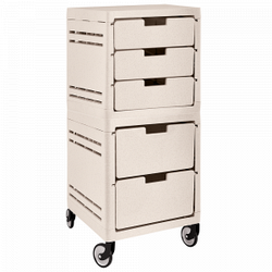 Комод на 5 шухляд на колесах Бежевий