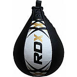 Пневмогруша боксерська RDX Leather без кріплення White/Black, фото 2