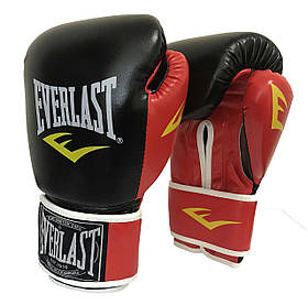 Боксерські рукавички на липучці шкіра PU Everlast 10-12 OZ (MS 1951)