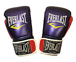 Боксерські рукавички на липучці шкіра PU Everlast 10-12 OZ (MS 1951), фото 2