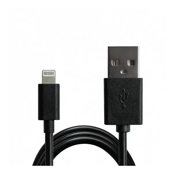 Кабель USB (папа) = Apple Lightning (папа) 1 м Grand-X PL01B Black