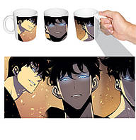 Чашка белая аниме манхва Сон Джин - У Поднятие уровня в