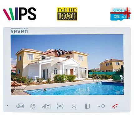 Домофон SEVEN DP–7575 FHD IPS Білий