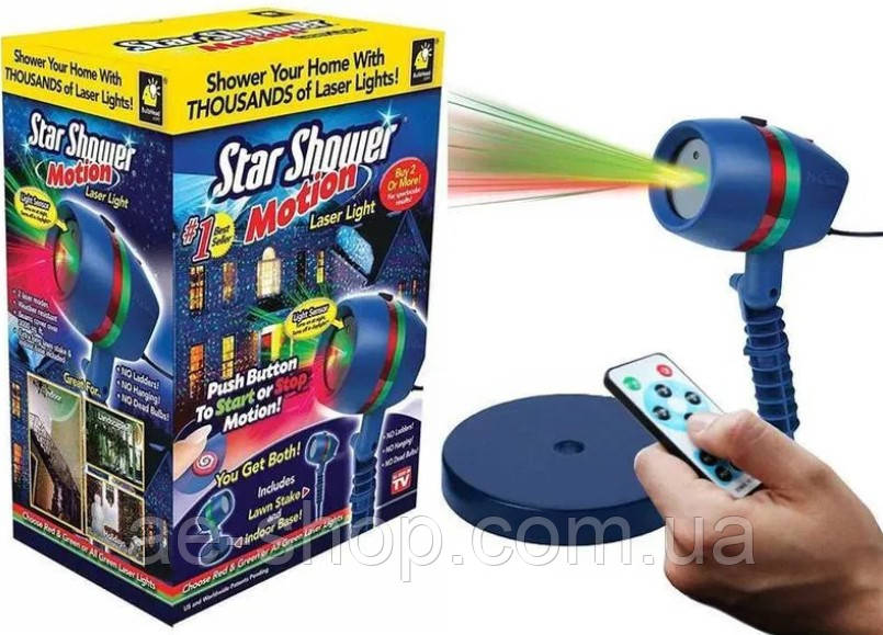 Лазерний проектор STAR SHOWER 2 кольори море товарів