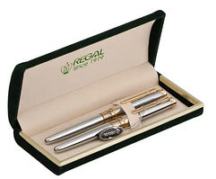 Набір руч. "Regal" №R19603.L.RF чорн.+рол. "Піраміди" в футлярі,хром