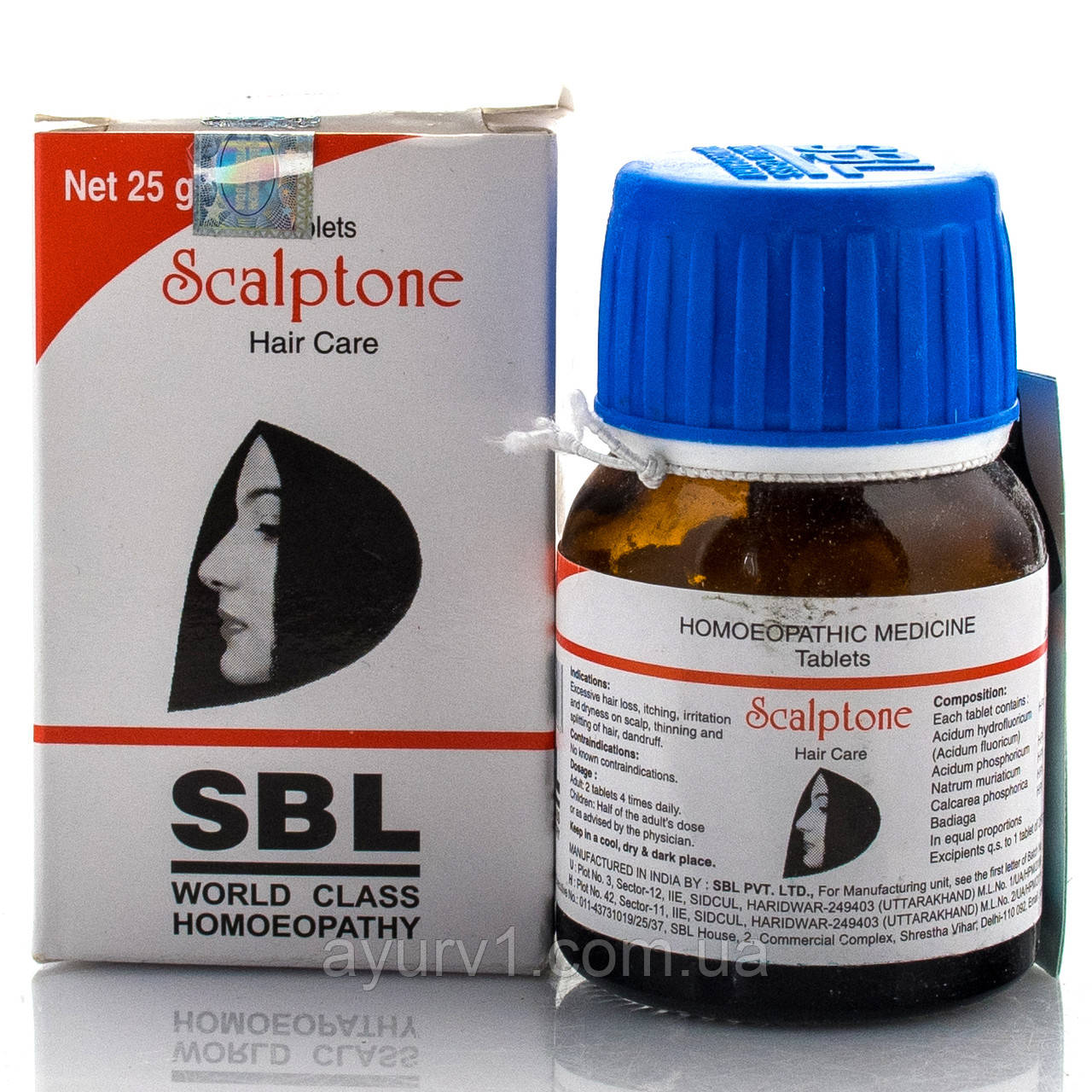 Гомеопатичні вітаміни для волосся Sbl Scalptone 25 g (100-120 таб)