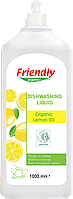Органічний засіб для миття посуду Friendly Organic з лимонною олією 1000 мл