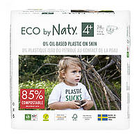 Органические подгузники Eco by Naty Размер 4+ (от 9 до 20 кг) 24 шт