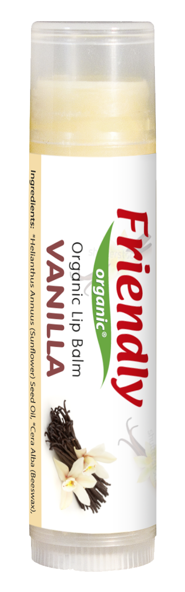 Органический бальзам для губ Friendly Organic ваниль 4,25 гр - фото 1 - id-p1620649007