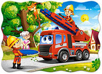 Пазлы Castorland 30 элементов "Пожарные спешат на помощь" (B-03792)