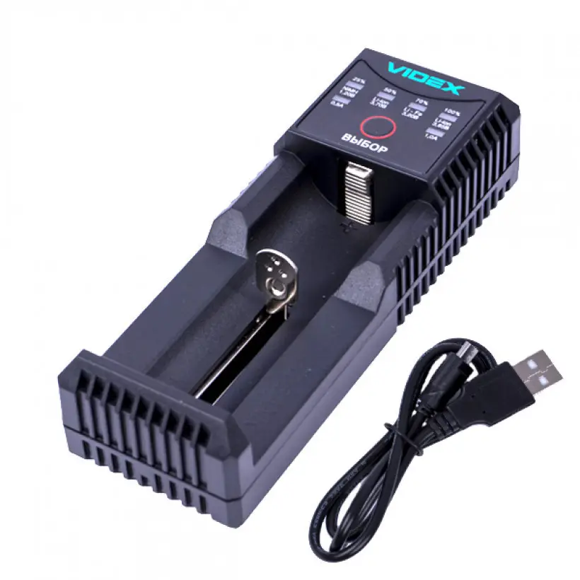 Зарядное устройство для аккумуляторов универсальное c функцией Power Bank VIDEX VCH-U100 Черный - фото 2 - id-p1620657936