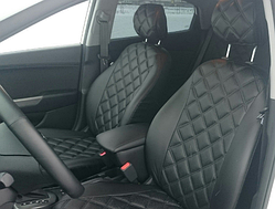 Чехи на сидіння Кіа Оптіма з 2015 (Kia Optima USA) (модельні, 3Д ромб, екожа)