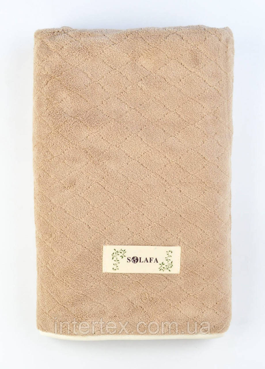 Рушник лицьовий мікрофібра Classic (бежевий) 100х50 см.