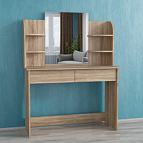 Туалетний столик на 2 шухляди з дзеркалом G00114 Дуб Сонома