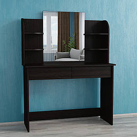 Туалетний столик на 2 шухляди з дзеркалом G00114 Венге Темний