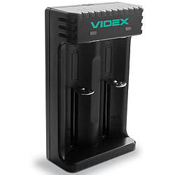 Зарядний пристрій для акумуляторів із швидким зарядом Li-ion/IMR VIDEX VCH-L200 Чорний